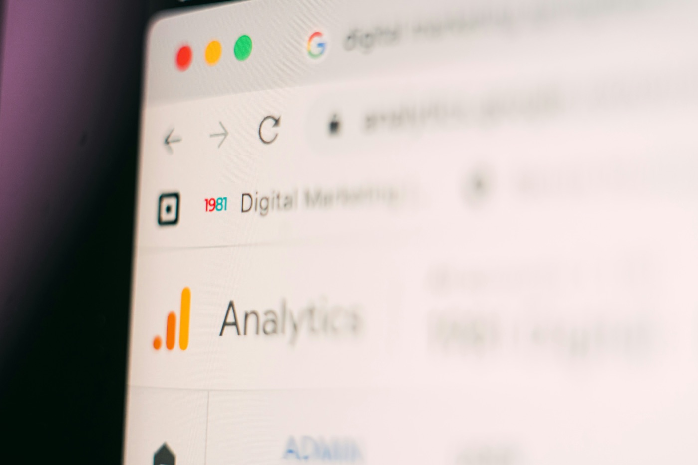 Analytics dashboard on screen representing data-driven market intelligence